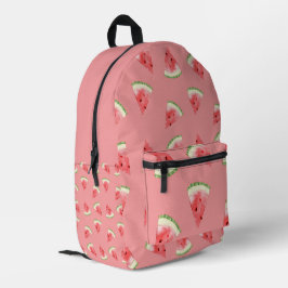 Rosa Vattenmelon Skiva Mönster Ryggsäck