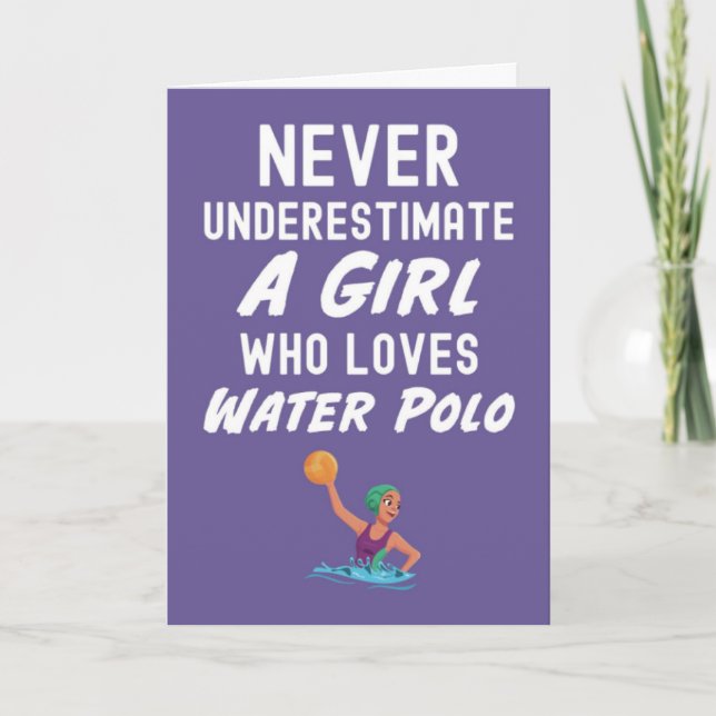 Rosa Vattenpolo-kort För Flickor Kort (Framsida)