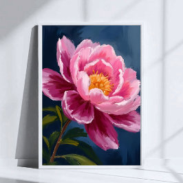 Rosa Vattentärsfärg för nedre Blommigt Poster