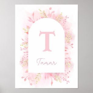 rosa växtnursery poster