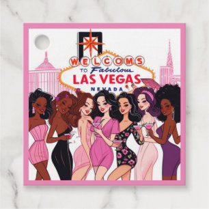 Rosa Vegas möhippa Gåvor Etiketter
