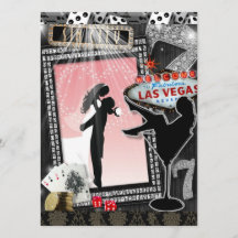 Rosa vegasbröllopsinbjudningar