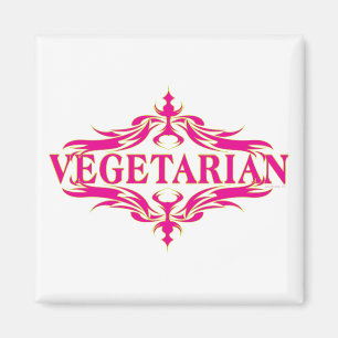 Rosa Vegetabiliska arter Magnet