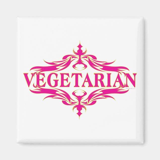 Rosa Vegetarian Magnet (Framsidan)