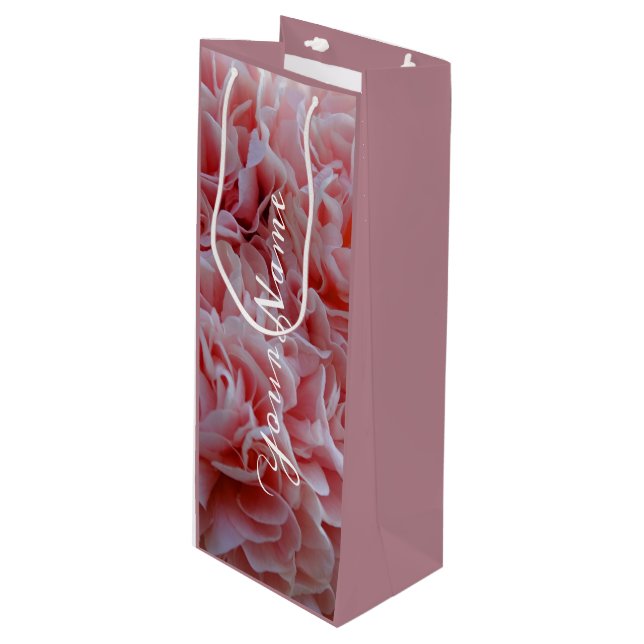 Rosa velvet blommor Mallow Gift Bag (Framsidan Vinklad)