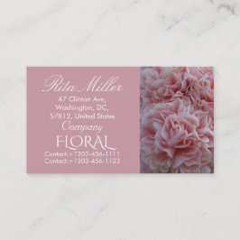 Rosa velvet blommor Mallow Visitkort