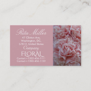 Rosa velvet blommor Mallow Visitkort