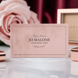 Rosa Velvet Struktur Elegant Company Visitkort