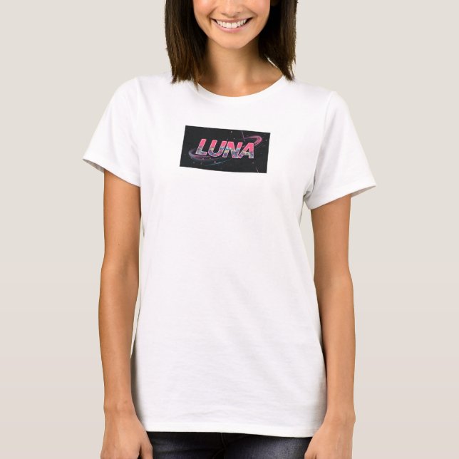 Rosa Vert Luna T Shirt (Framsida)