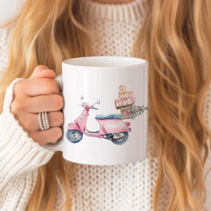 Rosa Vespa jul Shopping Resa Kaffemugg