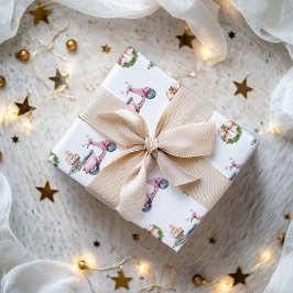 Rosa Vespa-julköp Presentpapper