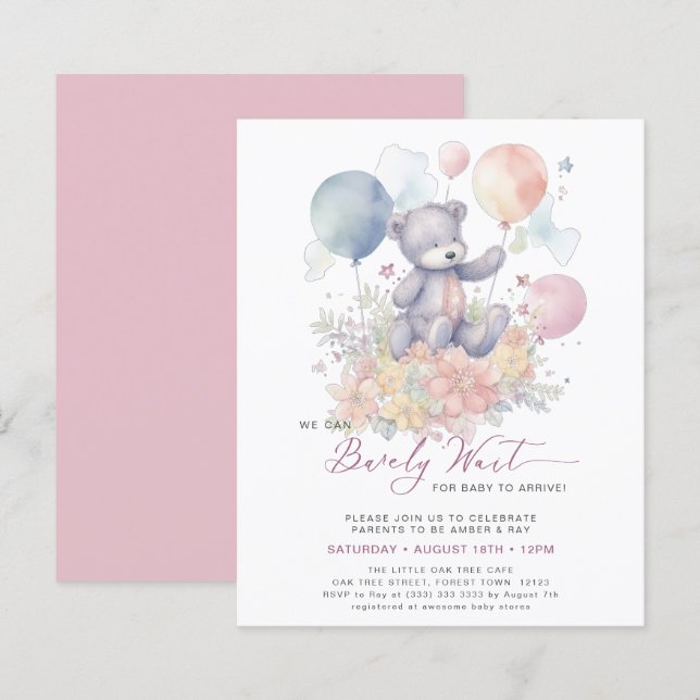 Rosa Vi kan tidigt vänta på en daglig babystöld (Fram/baksida)