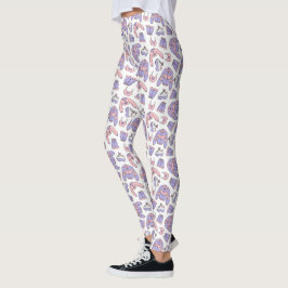 Rosa Vibes 90-talet Mode Leggings