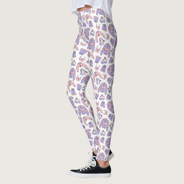 Rosa Vibes 90-talet Mode Leggings (Vänster)