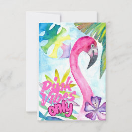 Rosa Vibrationer Endast – Rosa Flamingo Tack Kort