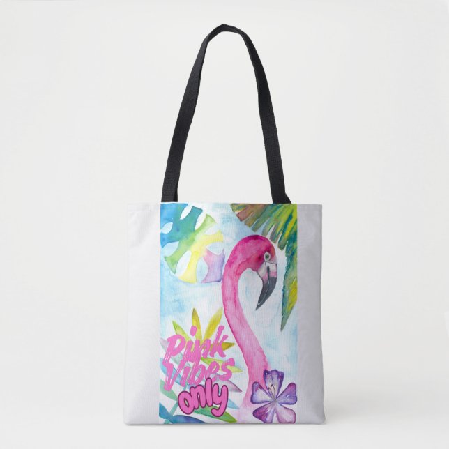 Rosa Vibrationer Endast – Rosa Flamingo Tygkasse (Framsida)