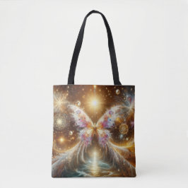 Rosa Vibrerande Celestial Fjäril Tygkasse
