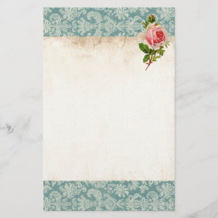 Rosa Victorian och damast Brevpapper
