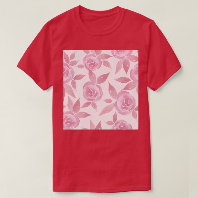 Rosa Victorian Ro Mönster T Shirt (Design framsida)