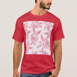 Rosa Victorian Ro Mönster T Shirt