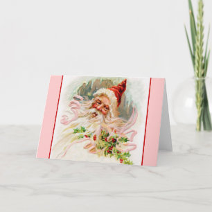 Rosa Victorian Santa Helgkort