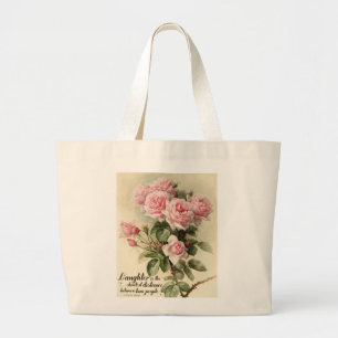 Rosa Victorianro för shabby chic Jumbo Tygkasse