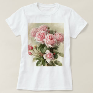 Rosa Victorianro för shabby chic T-shirt