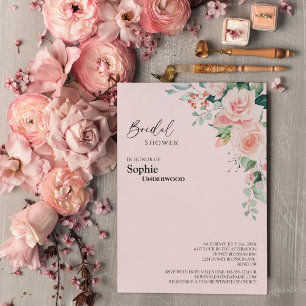 Rosa vid Blommigten Bröllop Möhippa Inbjudningar