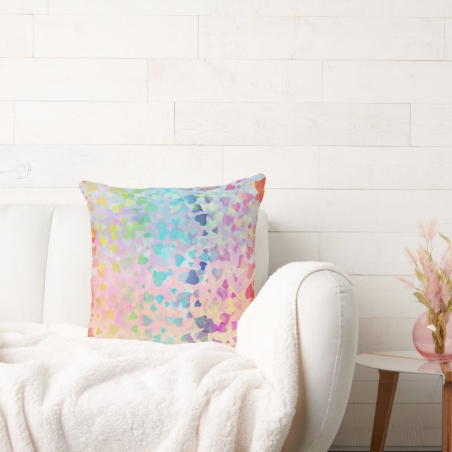 Rosa vid fallande hörn kudde (Soffa)