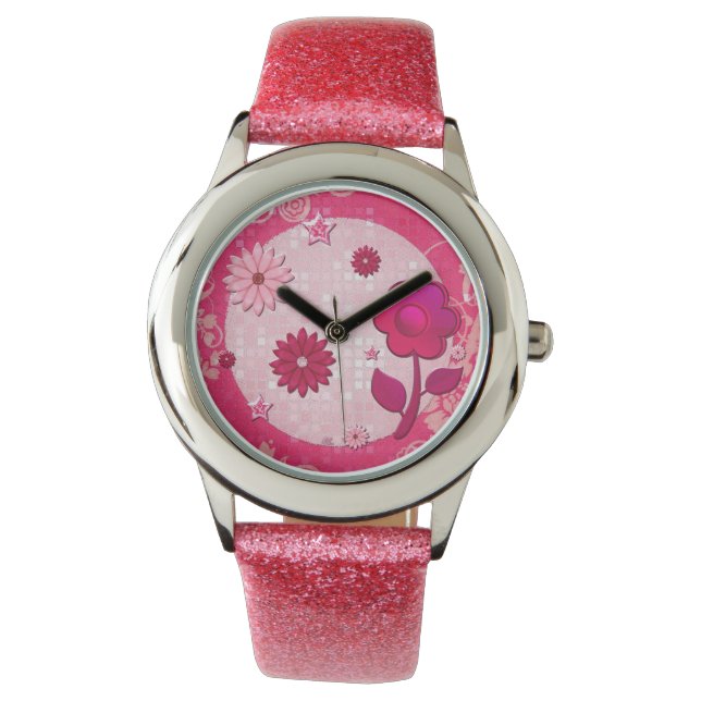 Rosa vid Play Jeweled TWEEN TONÅRING Armbandsur (Framsida)