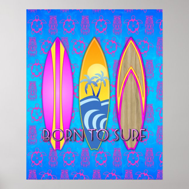 Rosa vid Surfa Poster (Framsidan)