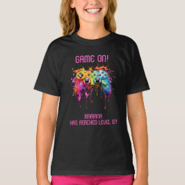 Rosa-videospel för flickor Party T Shirt