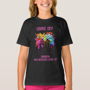 Rosa-videospel för flickor Party T Shirt