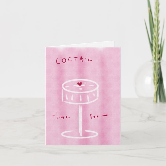 Rosa vikbar notkort anteckningskort (Framsida)
