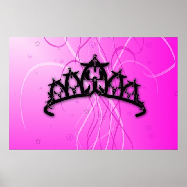 Rosa Viking Princess Krona Poster (Framsidan)