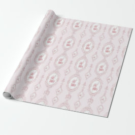 Rosa viktoriansk tapettryck presentpapper