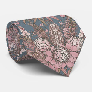 Rosa Vild Bush Flower Bouquet Neck Tie Slips