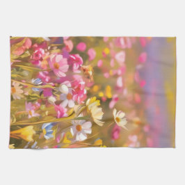 Rosa Vild Flowers Gult Lavender 2025 Kökshandduk