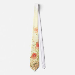 Rosa Vild Flowers in Fält Manar Tie Slips
