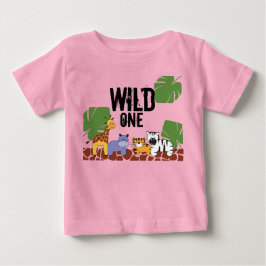 Rosa ’VILD ONE’ Safari Jungle Theme First Birthday T Shirt