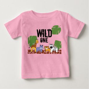 Rosa ’VILD ONE’ Safari Jungle Theme First Birthday T Shirt