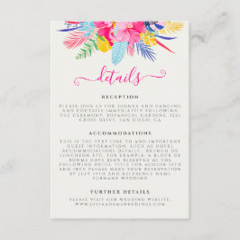 Rosa Vild Rain Forest Evergreen Bröllop Tilläggskort