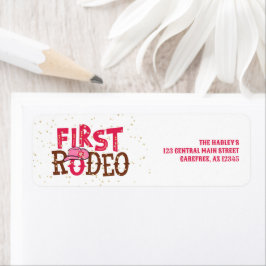 Rosa Vilda western Cowgirl Returadress Returadress Etikett