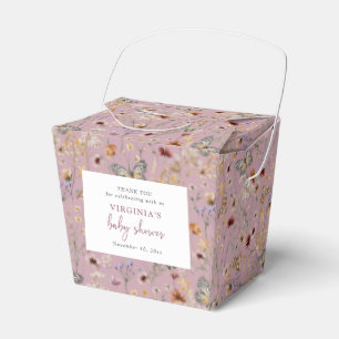 Rosa Vildblomma Bebis Shower Presentaskar
