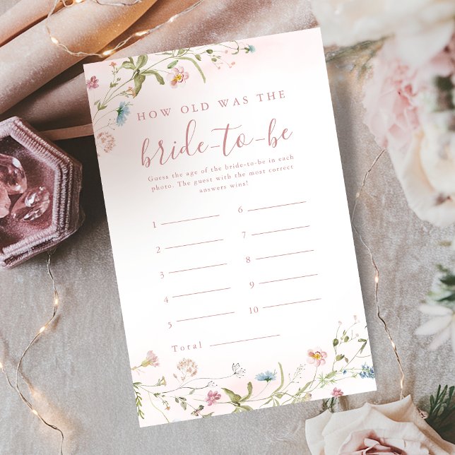 Rosa vildblomma boho hur gammal var bruden spel (Pink Wildflower boho how old was the bride game)