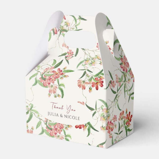Rosa vildblomma ros vår krans bröllop presentaskar (Framsidan Sidan)