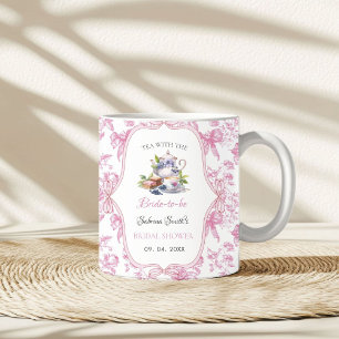 Rosa vildblomma Tekvart Bröllopsduschfest Kaffemugg