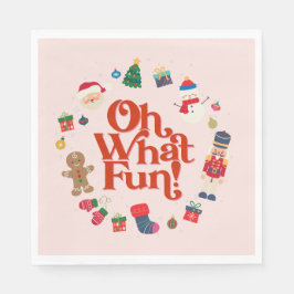 Rosa Vilken Roligt vid julafton Bord Dekor Pappersservett