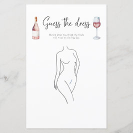 Rosa Vin gissar Möhippan Dress Game