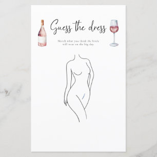 Rosa Vin gissar Möhippan Dress Game